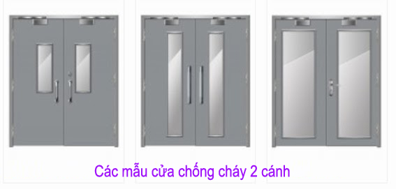 cua thep chong chay 2 canh mau